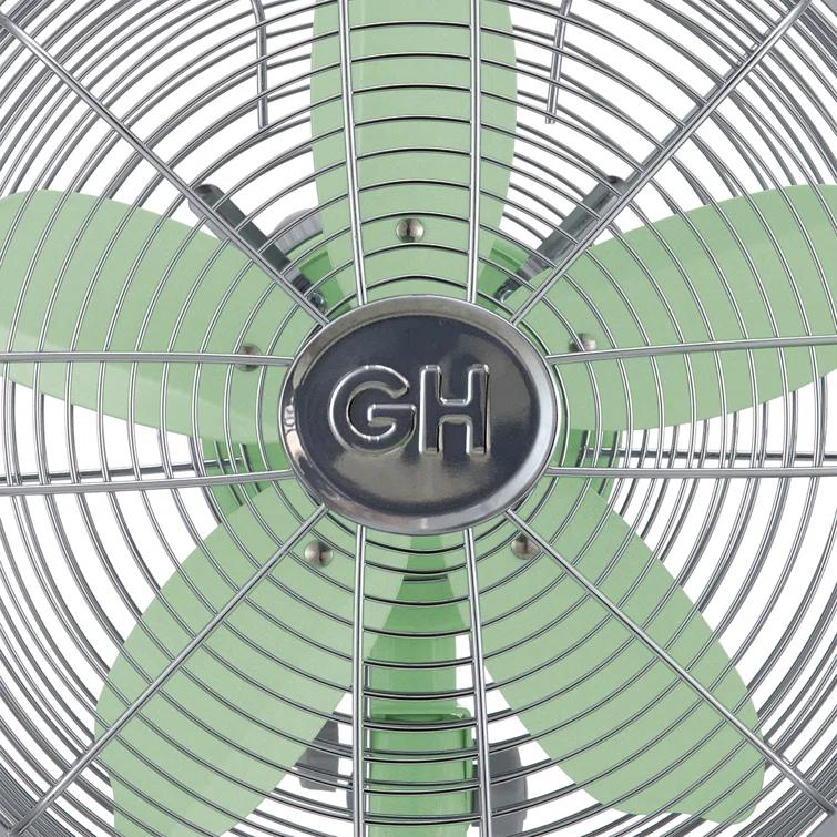 Good Housekeeping Good Housekeeping's All-Metal Retro 3-Speed 12" Oscillating Office Desk Table Fan (Multiple Finishes Available)