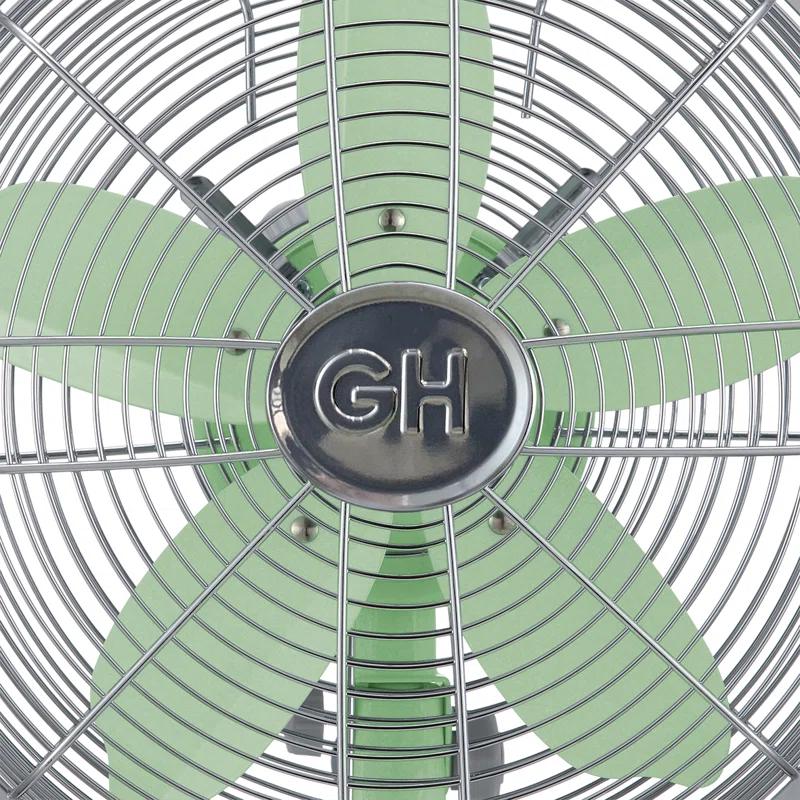Good Housekeeping Good Housekeeping's All-Metal Retro 3-Speed 12" Oscillating Office Desk Table Fan (Multiple Finishes Available)