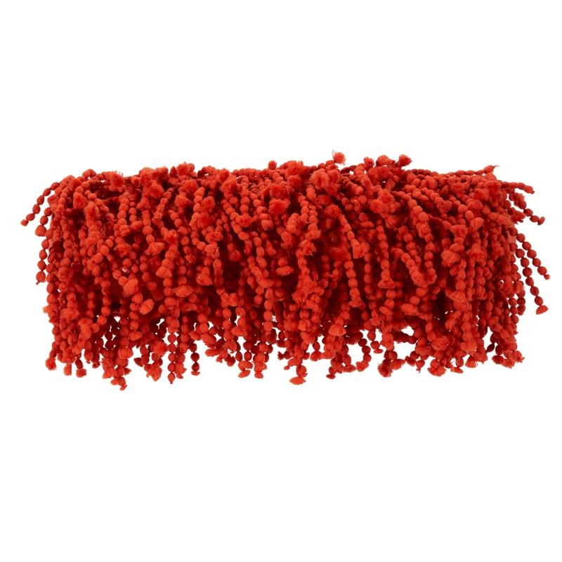 Mina Victory DC059-005020 Fringed Cotton Blend Reversible Throw Pillow