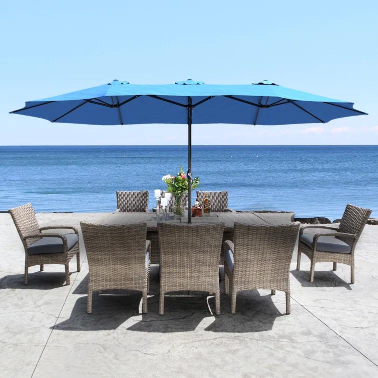 clihome 15 Ft Patio Market Umbrella with Base