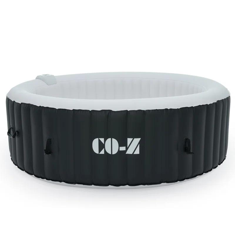 CO-Z 110 Volt 6 Person - Person 130 - Jet Vinyl Round Inflatable Hot Tub