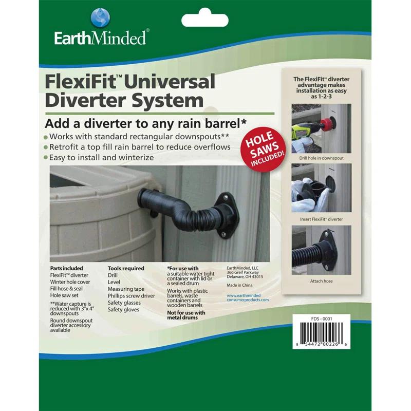 Good Ideas Rain Wizard Whiskey Style Rain Barrel with Overflow and Spigot