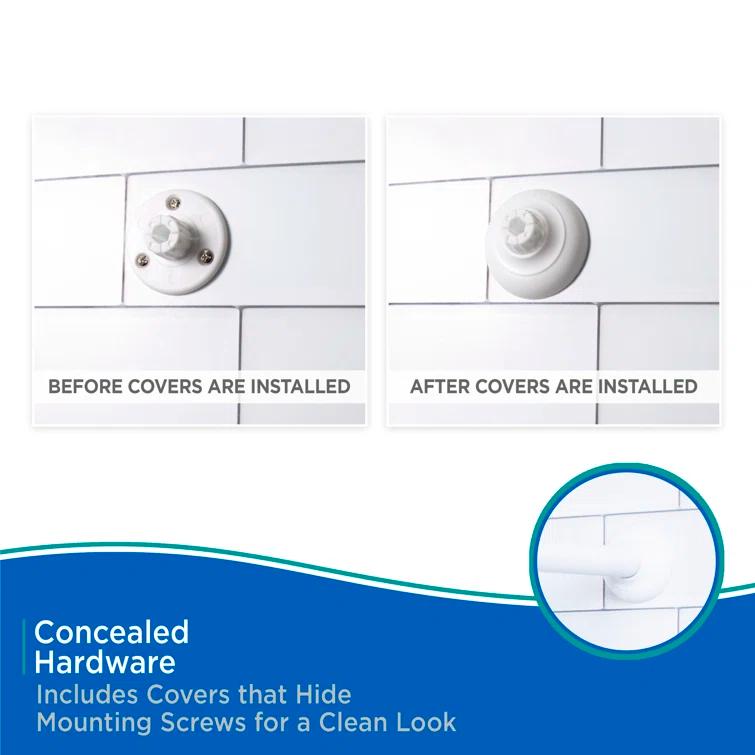 Kenney Twist & Fit 36" x 36" Fixed Corner Shower Curtain Rod