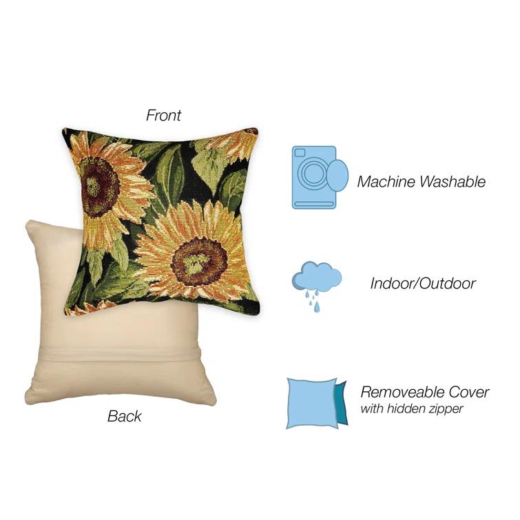 Liora Manne Floral Indoor/Outdoor Throw Pillow