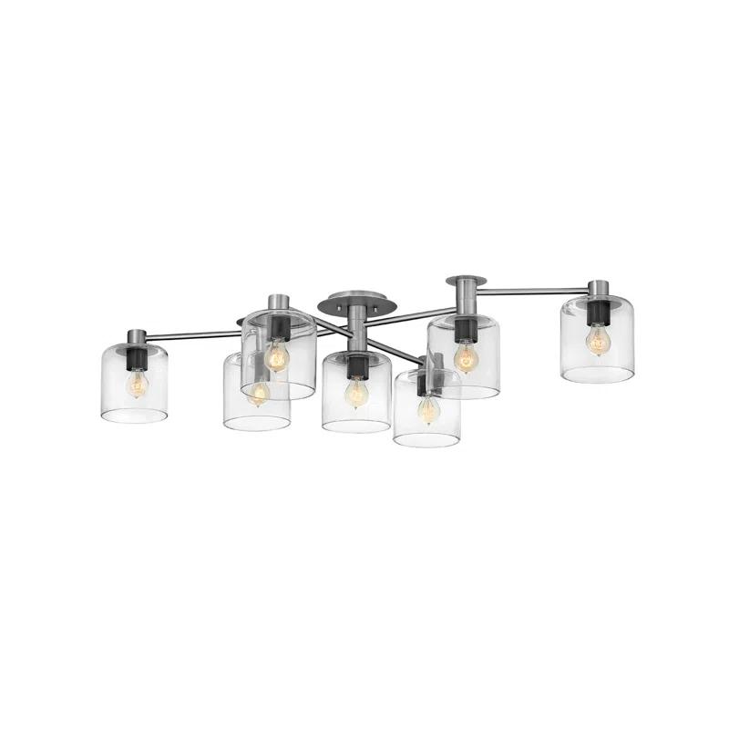 Axel Seven Light Adjustable Semi-Flush Mount Ceiling Light