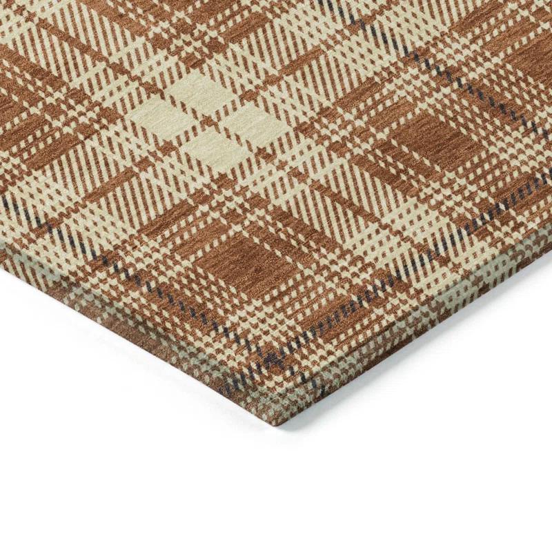 Machine Washable Indoor/Outdoor Chayden ACN993 Paprika 1'8" x 2'6" Rug