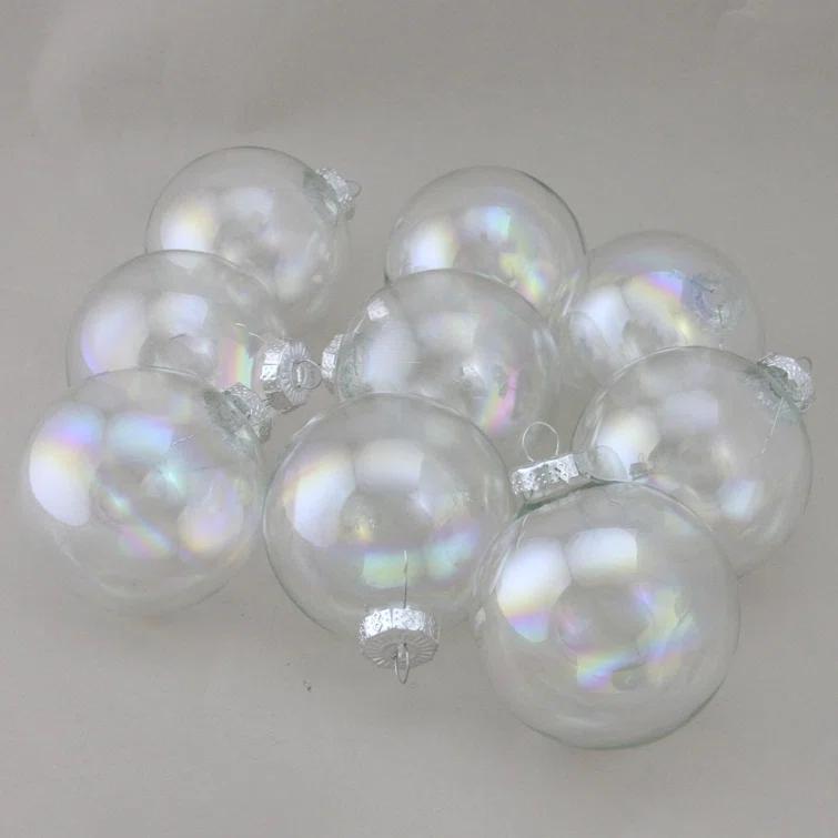 Glass Christmas Ball Ornament (Set of 9)