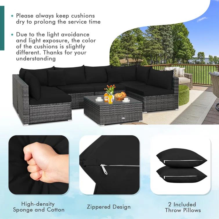 Costway 6 - Person Seating Group with Cushions & Reviews | Wayfair