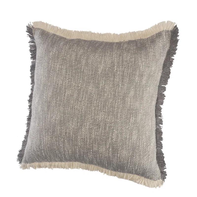 Rajani Home Jessei Fringed Cotton Throw Pillow