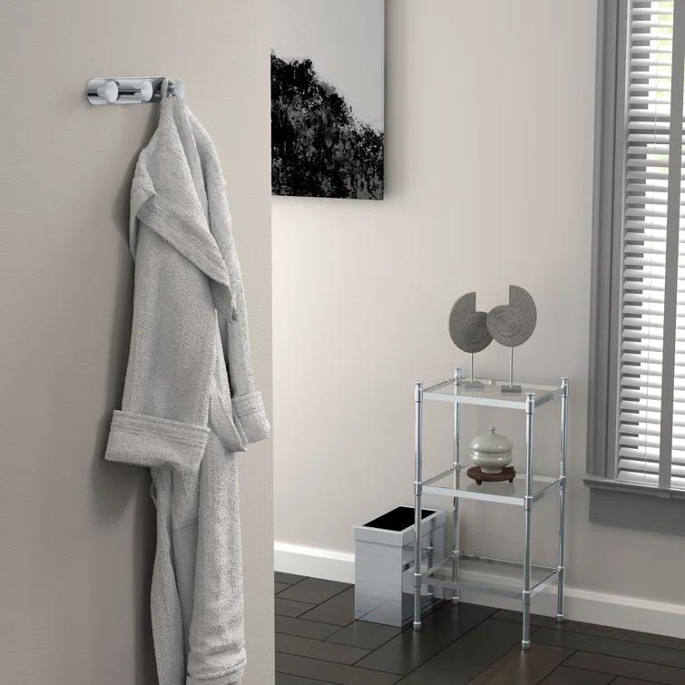 Gatco Glamour Wall Hook for Bathroom, Kitchen, Bedroom | Towel, Robe, Coat, Hat Rack with 3 Hooks 1282