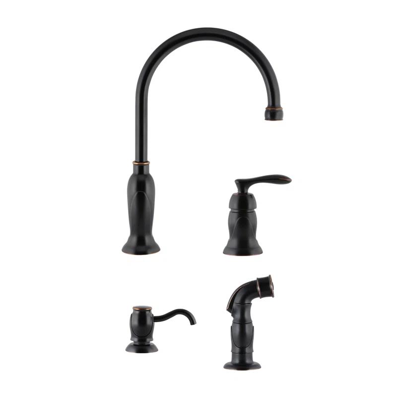 Alcott Hill® Alcott Hill® Helen Kitchen Faucet with Side Spray and Soap Dispenser