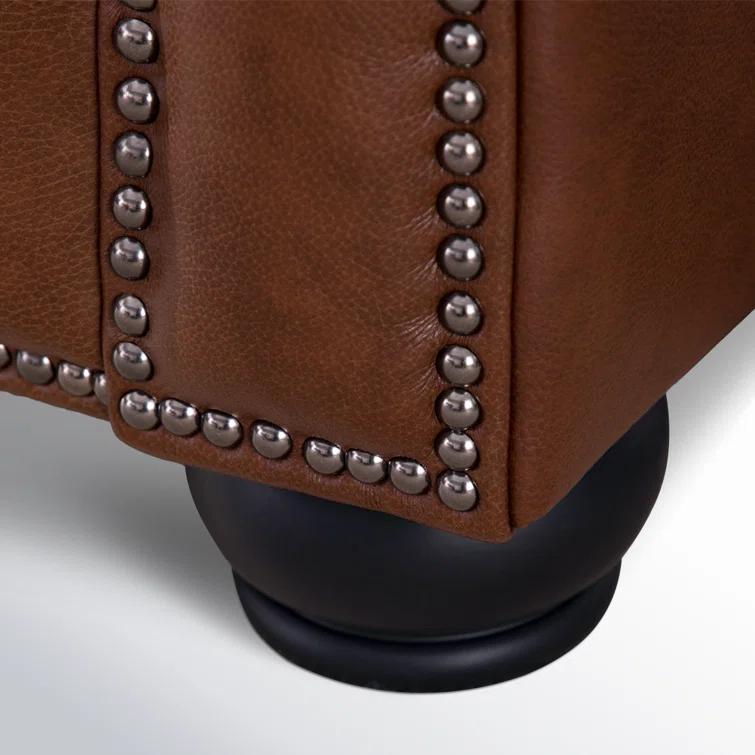 Freddie 95'' W Leather Sofa