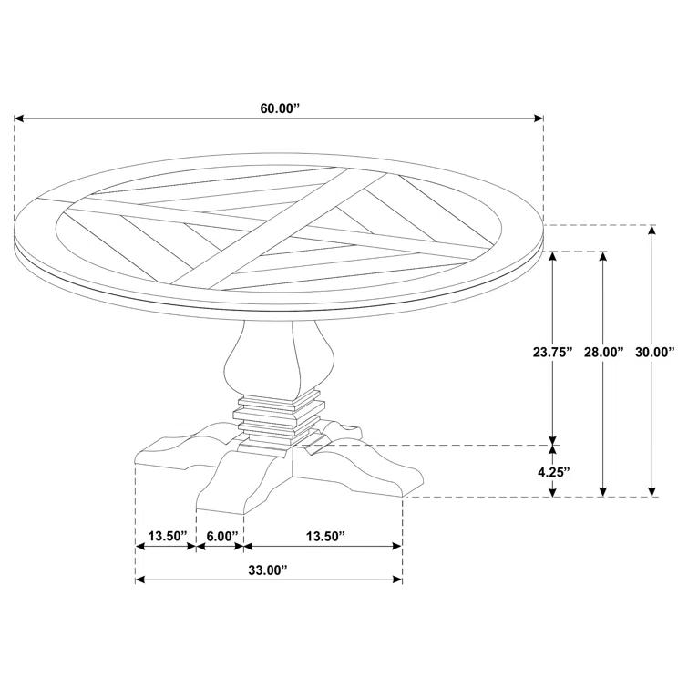 Ophelia & Co. Morriston Round 60-inch Wood Dining Table Rustic Honey