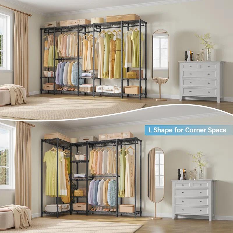 89.8'' Metal Freestanding Garment Rack