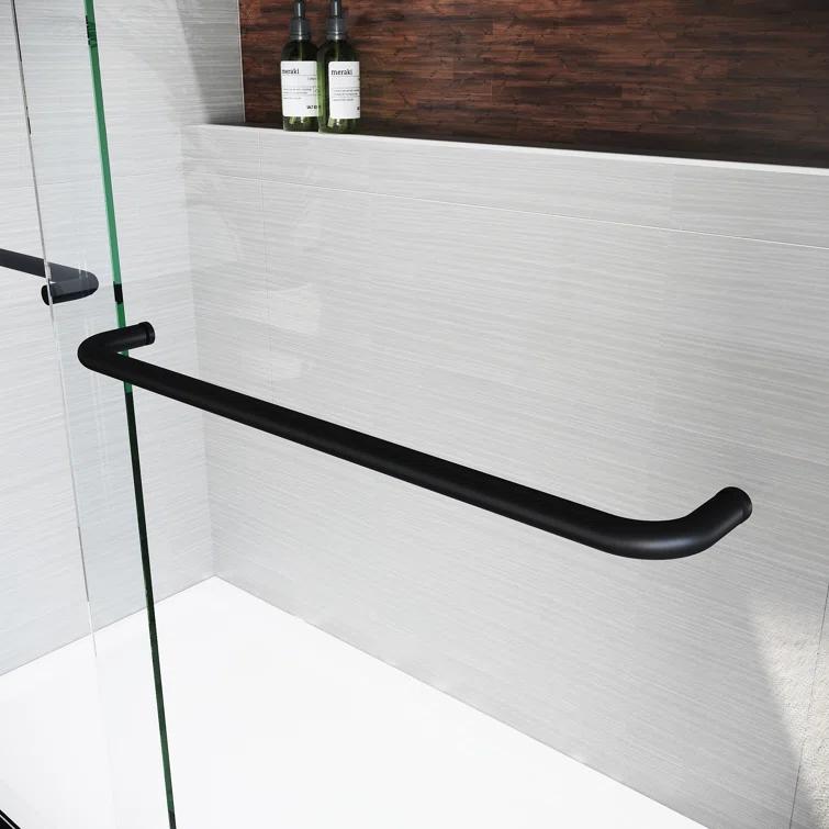 LOONGFIELD Sliding Shower Glass Door 56-60 In. W X 72 In. H, Adjustable Semi Frameless Shower Door, Certified Thick Clear Clear Tempered Glass, 304 Stainless Steel Handles ASTARQ-W2269P144324