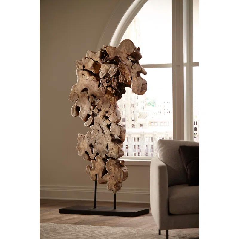 Phillips Collection Dimensional Pipal Wood Sculpture