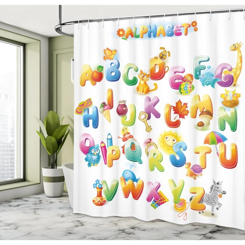 Ambesonne Shower Curtain with Hooks Included