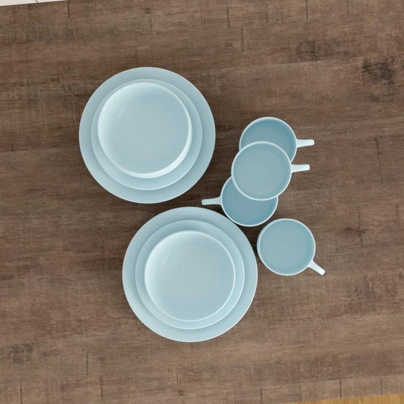 Wazee Matte 16 Piece Dinnerware Set, Service for 4