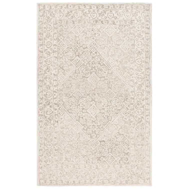 Safavieh Dip Dye Hand Tufted Wool/Cotton Oriental Rug in Sage/Ivory
