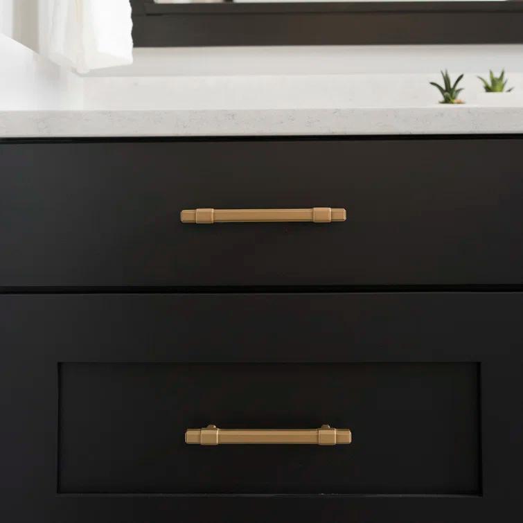 Polished Nickel Modern Bar Handle Pull with Mounting Hardware