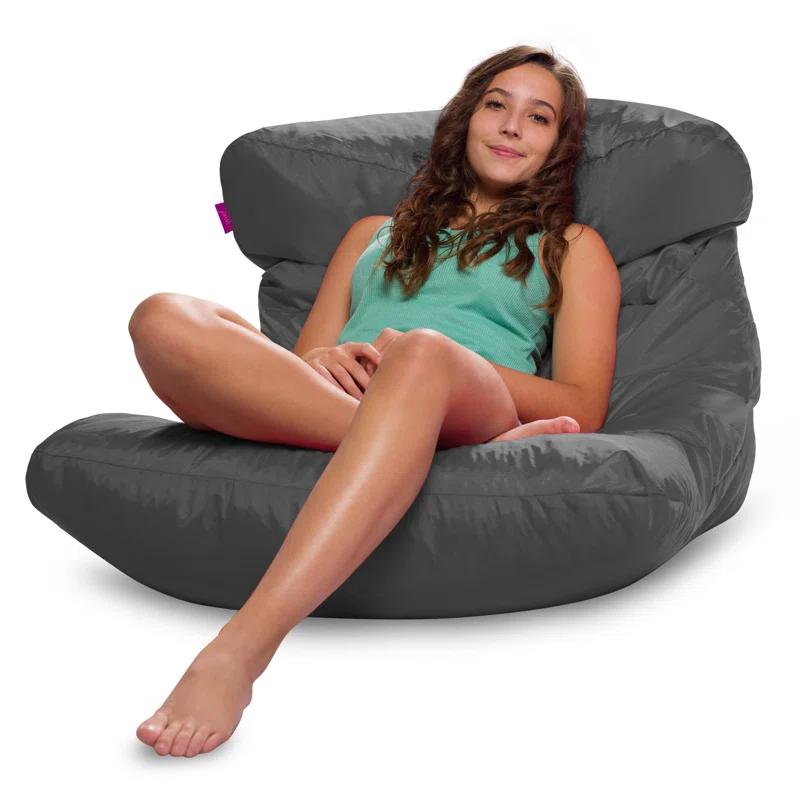 Bean Bag Chair Lounger Structured Seat for Kids, Teens and Adults, Comfy Chair for Gaming, Reading and Watching TV, Laguna Lounger, Multiple Colors and Fabrics