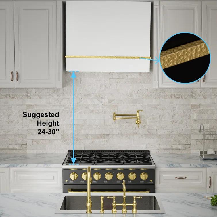 Akicon Akicon 36" Stainless Steel 600 CFM Ducted (Vented) Wall Mounted Required Range Hood AK-HS36HA-SWG