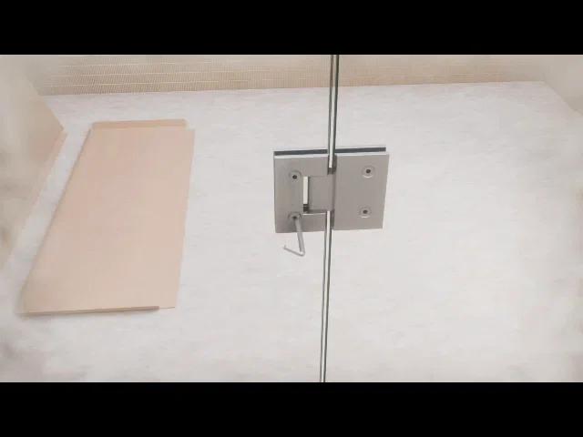 Glass Warehouse Stellar 41 in. W x 78 in. H Fully Frameless 3 Panel Inline Glass Hinged Shower Enclosure GHF-41-CH