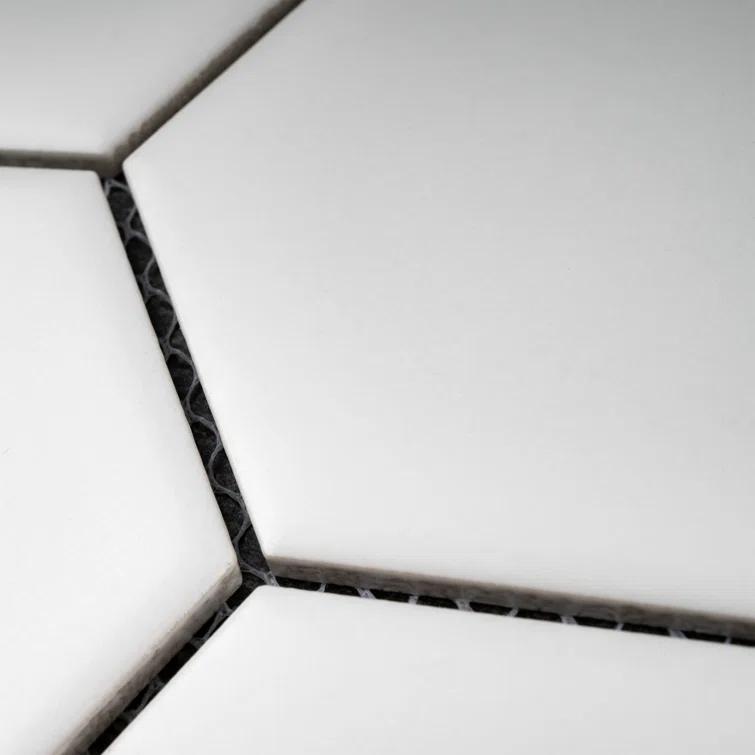 Supreme Tile Porcetile 10.08 in. x 11.64 in. Honeycomb Matte Porcelain Mosaic Wall and Floor Tile