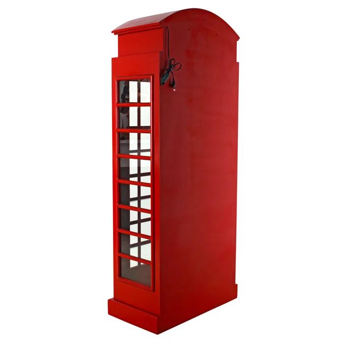 Design Toscano British Telephone Booth Display Cabinet