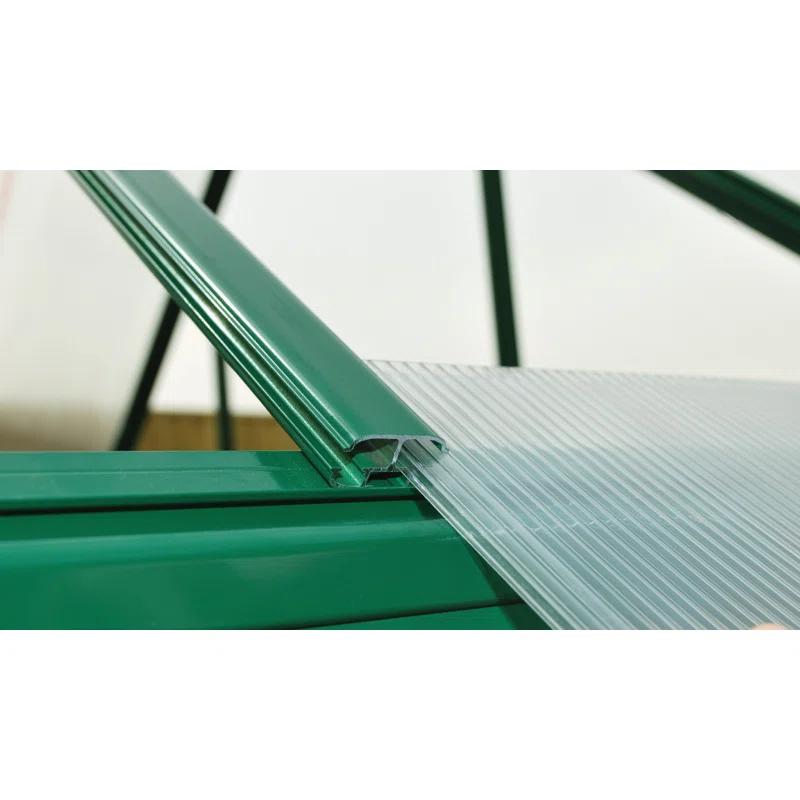 Canopia Palram - Canopia Mythos 6' W X 8' D Greenhouse Walk-In Hobby Twin Wall Polycarbonate Aluminum Frame Greenhouse Kit With Roof Vent - Green