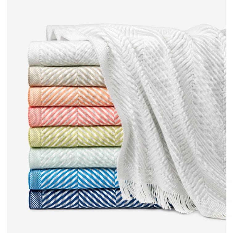 Costa Coral Cotton Hand Woven Throw Blanket 50" x 70"