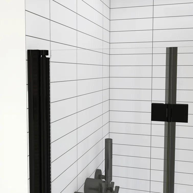 JimsMaison 30 In. W X 72 In. H Pivot Semi-Frameless Shower Door JMGBSD0430B