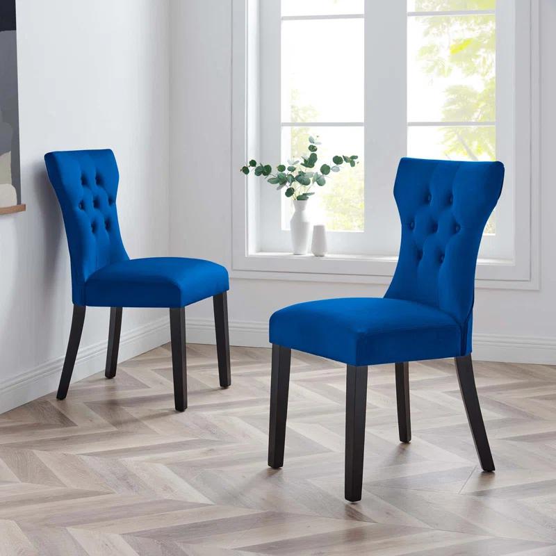 Modway Silhouette Performance Velvet Dining Chairs