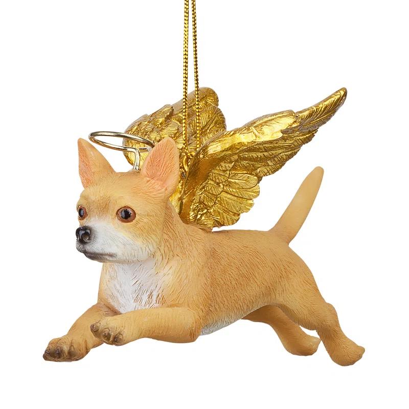 Design Toscano Honor the Pooch Chihuahua Holiday Dog Angel Ornament