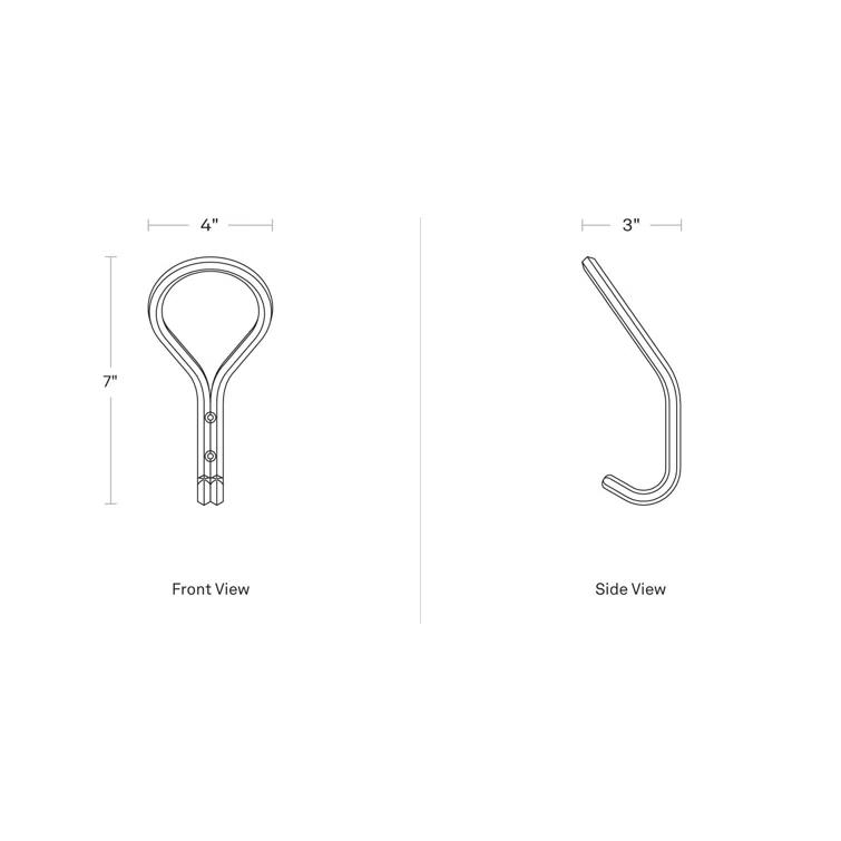 Blu Dot Clove Powder Coated Steel Wall Wall Hook