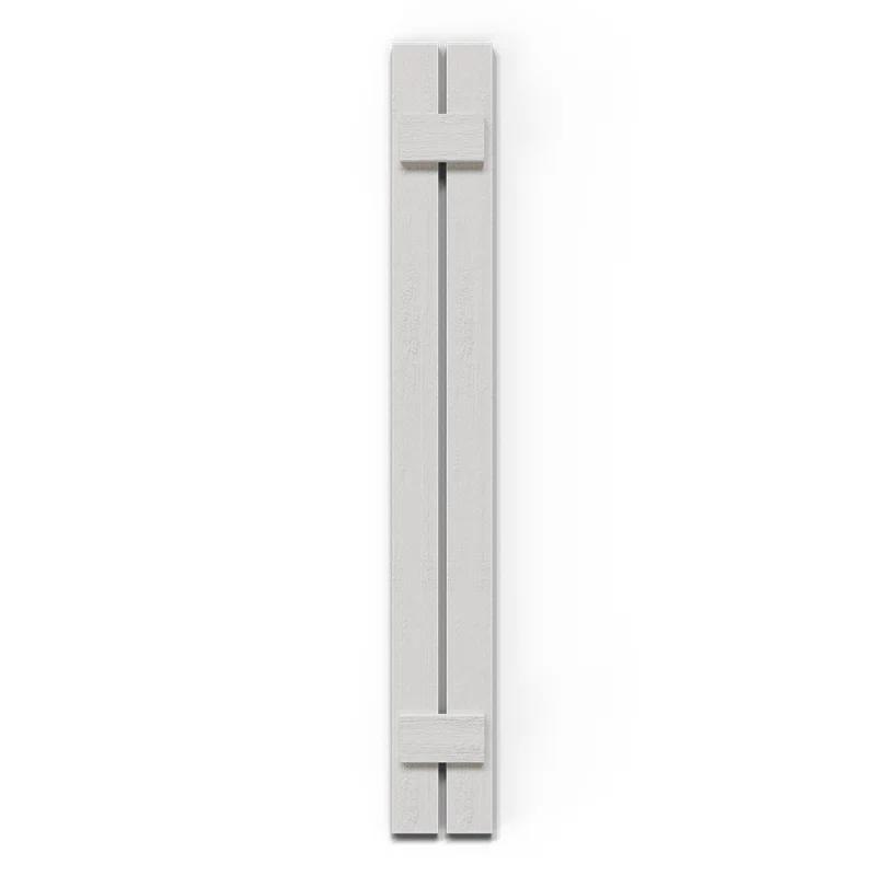 Ekena Millwork Timberthane Faux Rustic Spaced Board-n-Batten Faux Wood Shutters