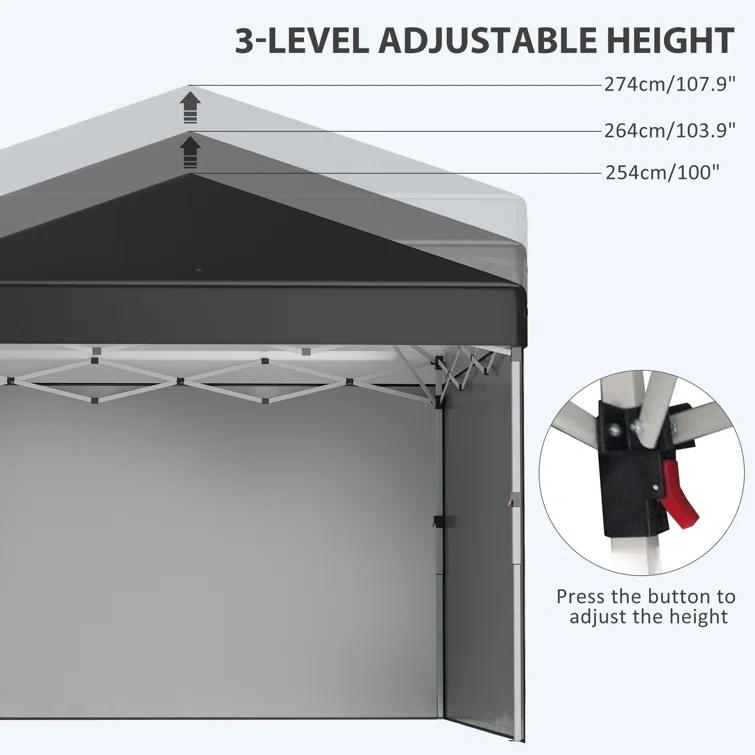 Outsunny 10 Ft. W x 10 Ft. D Steel Party Tent