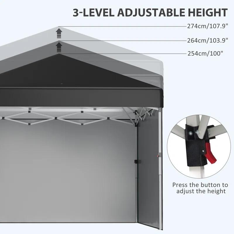 Outsunny 10 Ft. W x 10 Ft. D Steel Party Tent
