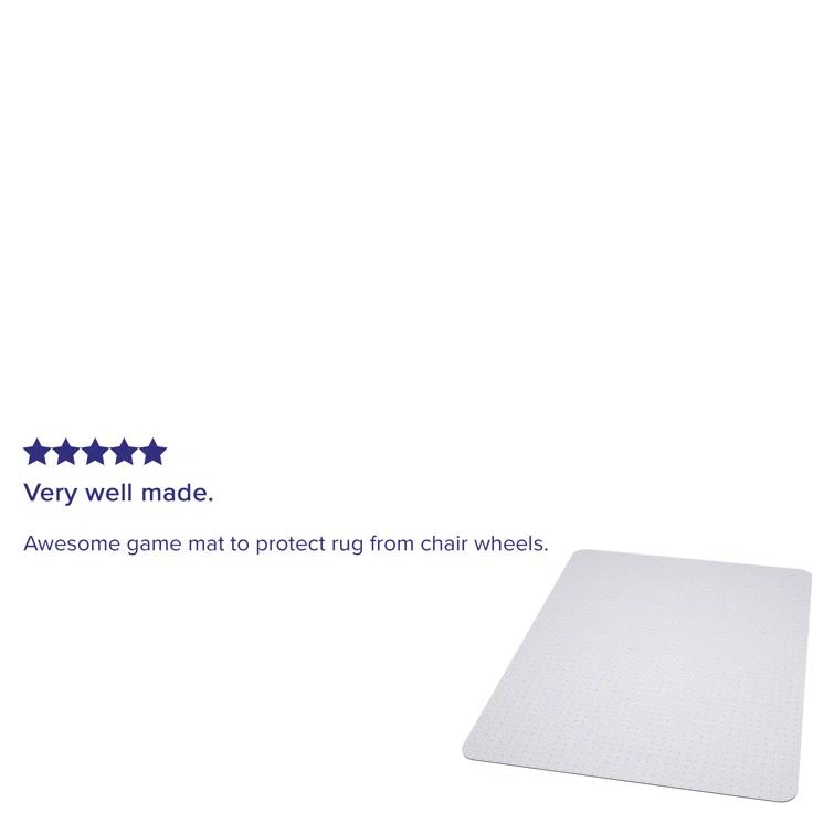 Flash Furniture Jackson Carpet Chair Mat with Scuff and Slip Resistant Textured Top