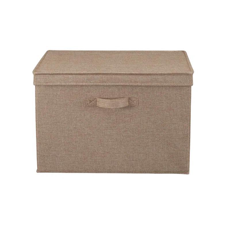 Household Essentials Household Essentials Wide Storage Box Fabric Bin (Set of 2)