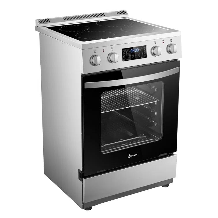Lanbo Lanbo 24 Inch 2.9 Cu.ft Freestanding Electric Range with Air Fry, Rotisserie and True Convection Oven, Stainless Steel LBERT24RCSAA