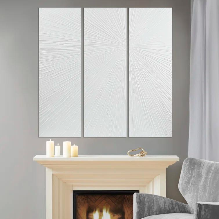 Madison Park Signature Sunburst 3-Piece Hand-Painted Resin Wall Art