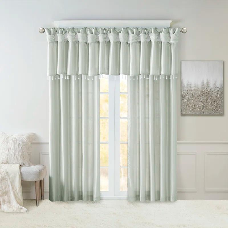 Emilia Lightweight Faux Silk Valance with Beads