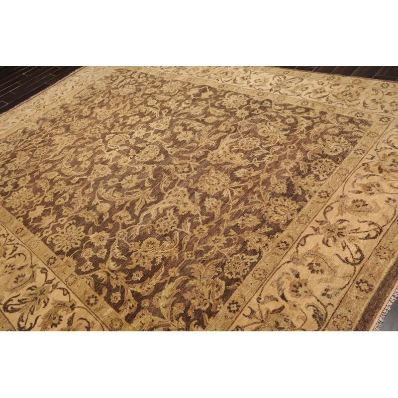 Orysia One-of-a-Kind Rectangle:8'7''x12' Wool Area Rug in Brown
