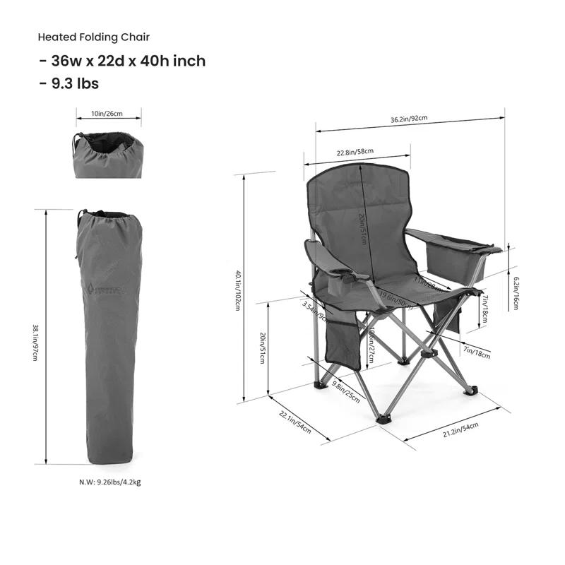 Folding Camping Chair with Cushions