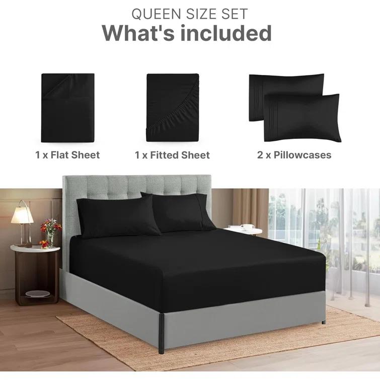 CGK Linens Extra Deep Pocket luxury Sheet Set - Solid Ultra Soft & Cooling Sheet Sets