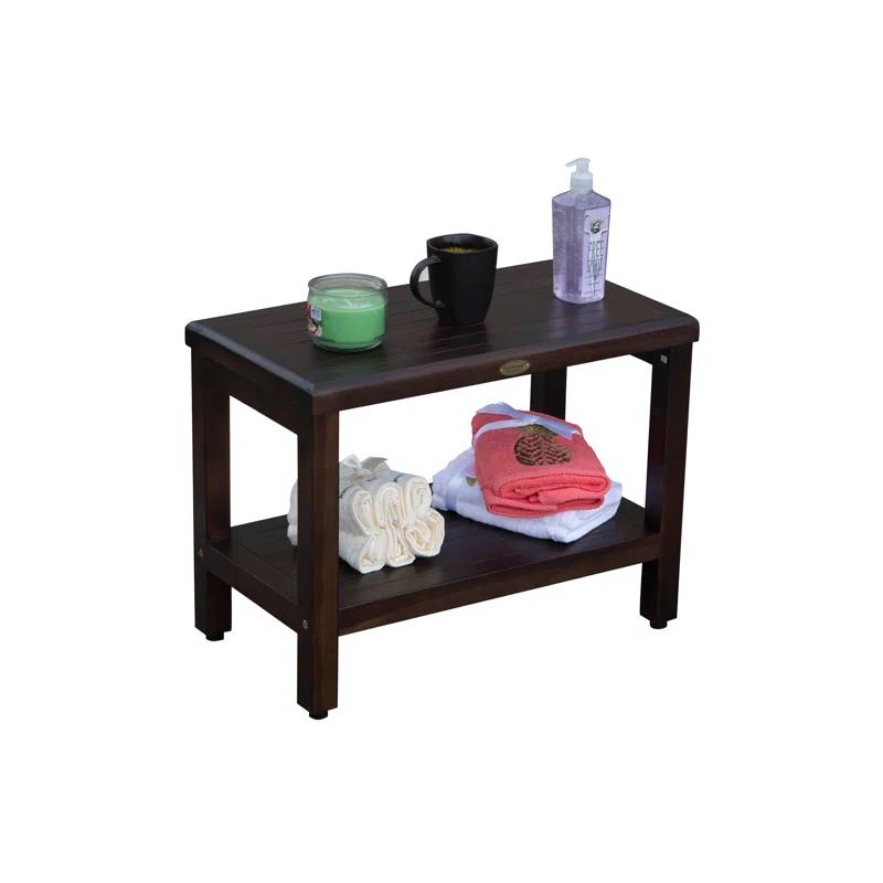 Decoteak Eleganto, Teak Shower Bench, Teak Wood Shower Bench, Teak Shower Bench, Teak Shower Stool
