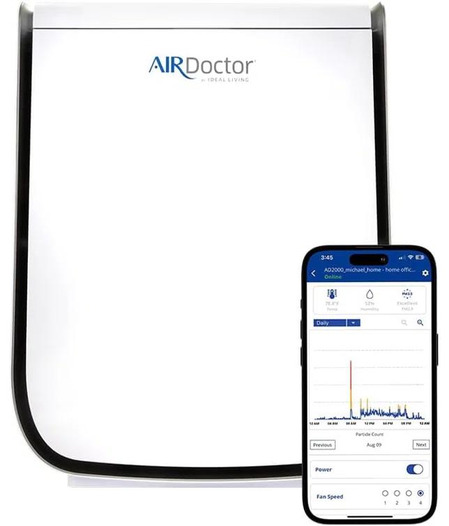 Air Doctor AIRDOCTOR 2000i Smart Purifier Small & Medium rooms 3-Stage Filtration Pre-Filter UltraHEPA Carbon