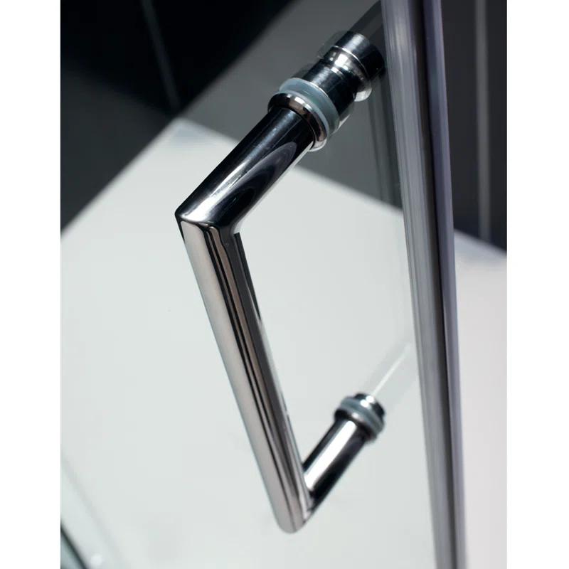 Unidoor 49" W x 72" H Hinged Frameless Shower Door