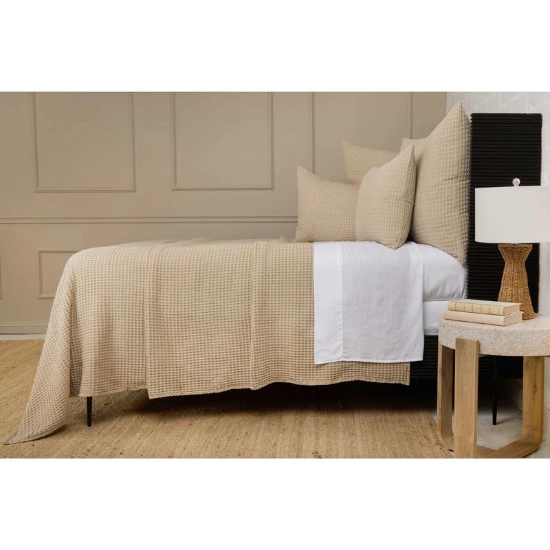 Zuma Cotton Waffle Weave Sham by Pom Pom at Home - Natural / King
